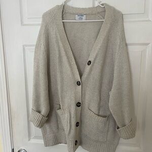 Old Navy Beige Cardigan Sweater